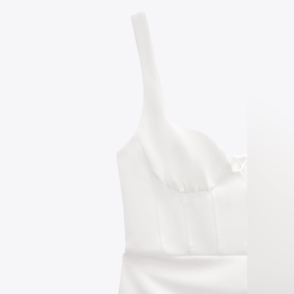 Zara Corset Bustier White Dress - Never Worn - Picture 4 of 5